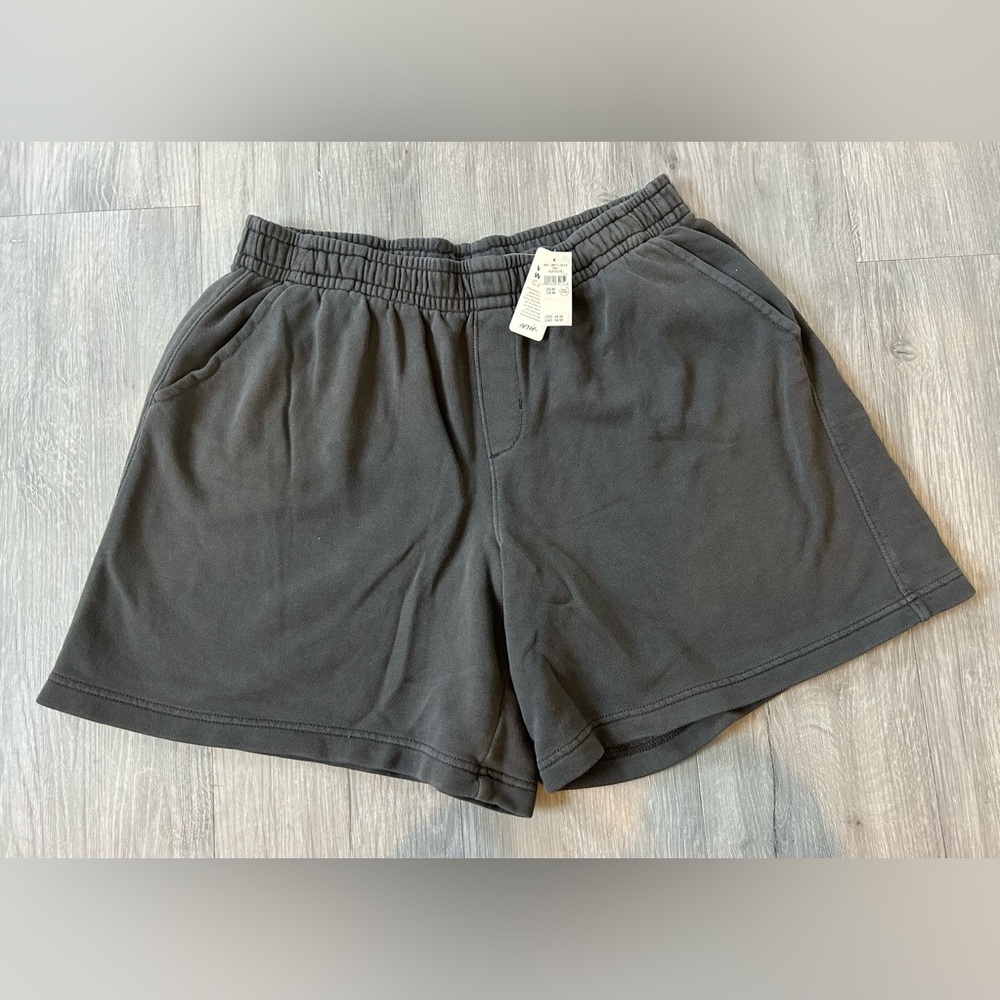 aerie Black Elastic Waist Pull-On Athletic Shorts